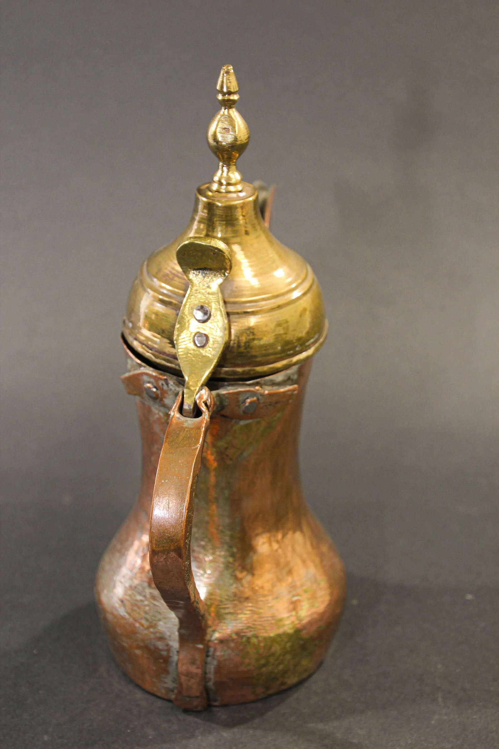 Middle Eastern Arabian Tinned Copper Dallah - 10