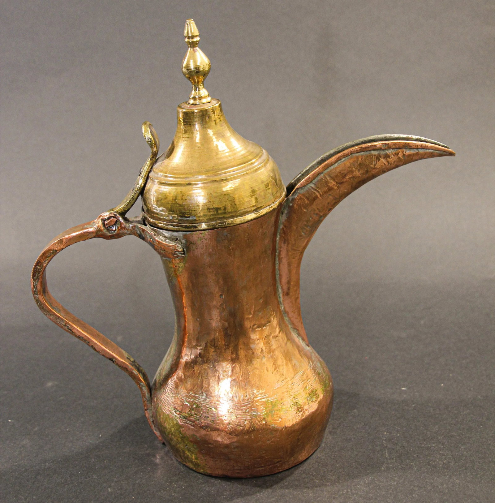 Middle Eastern Arabian Tinned Copper Dallah - 2