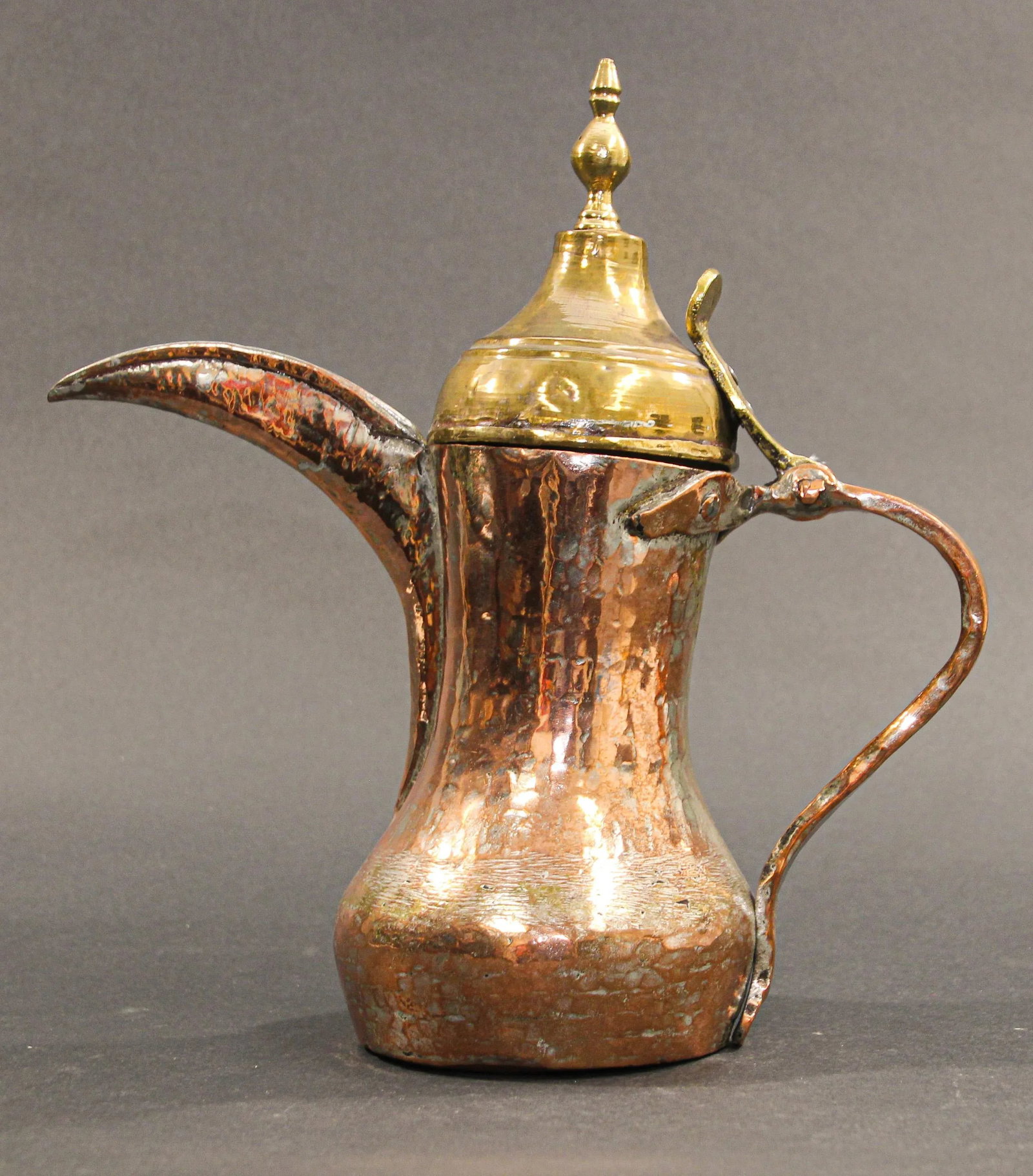 Middle Eastern Arabian Tinned Copper Dallah - 5