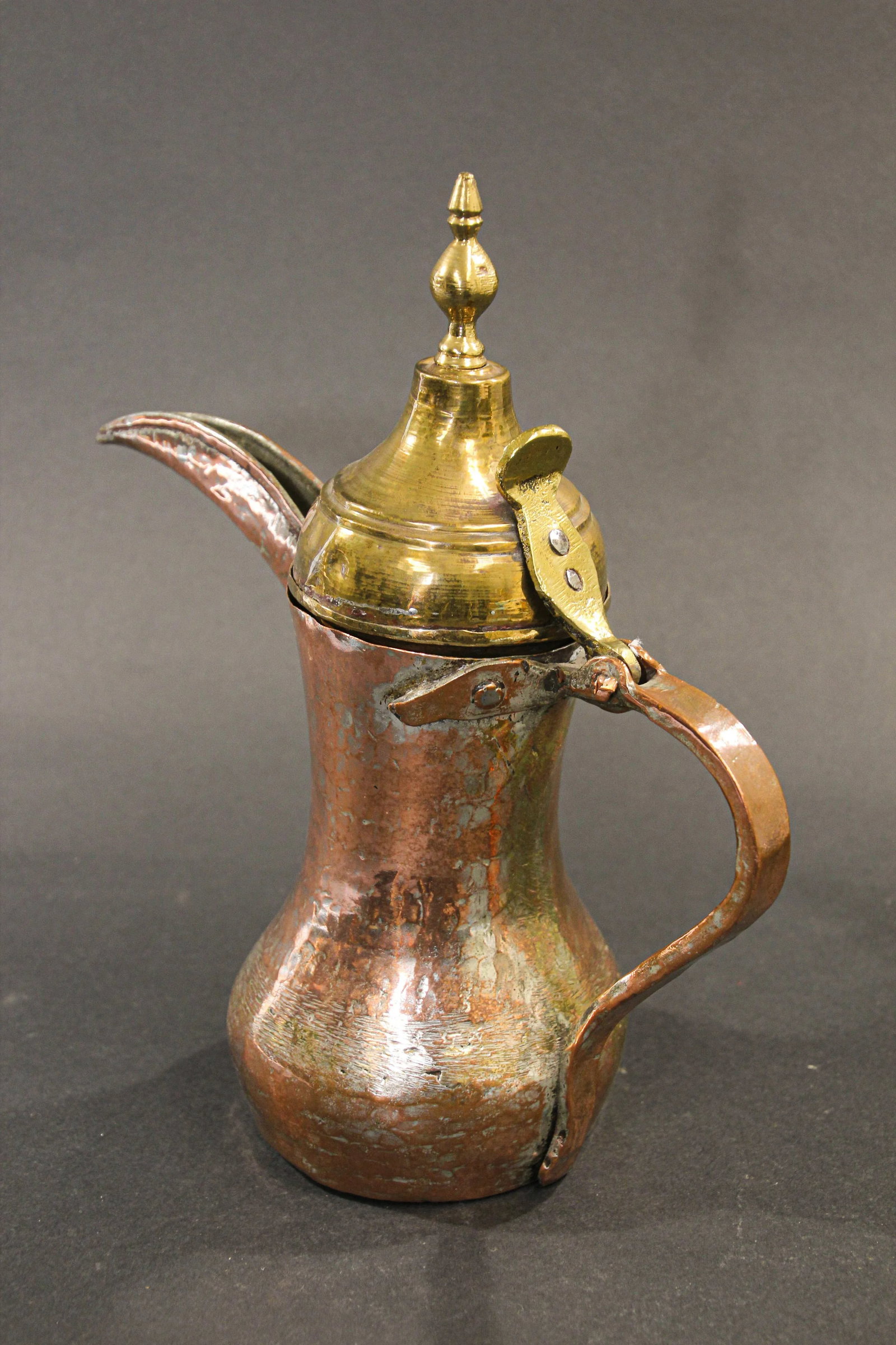 Middle Eastern Arabian Tinned Copper Dallah - 8