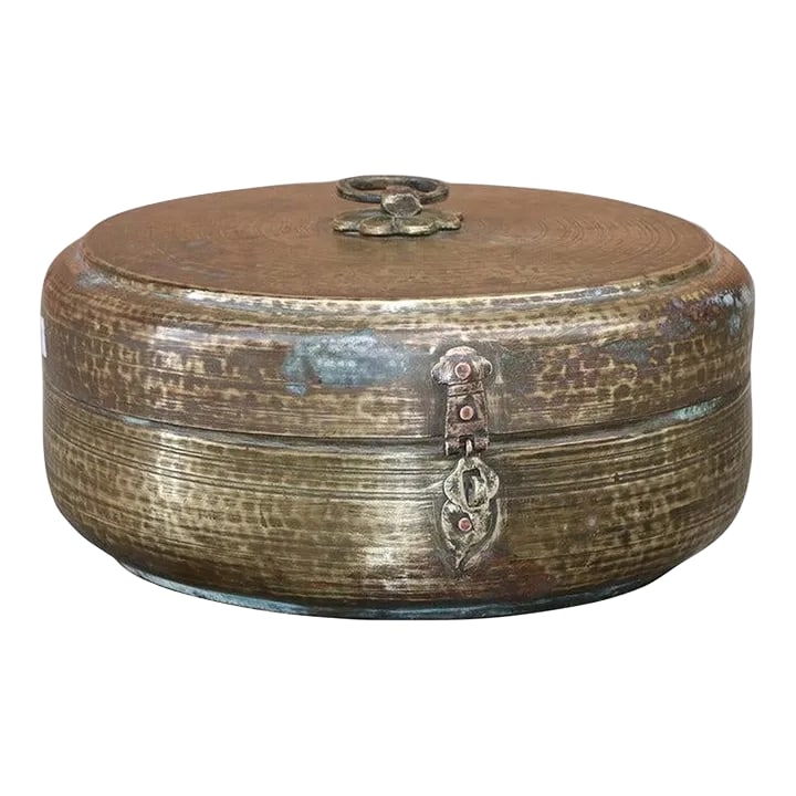 Vintage Rustic Brass "Roti" Box (1 of 4)