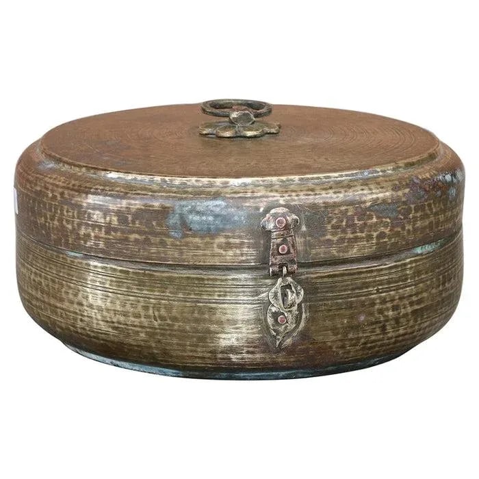 Vintage Rustic Brass "Roti" Box - 3