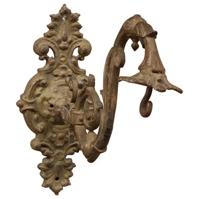 Antique Brass Wall Hook | Heavy Duty Indian Temple Bell Hanger | Ornate Metal Robe Hook | Ethnic Ent - 4