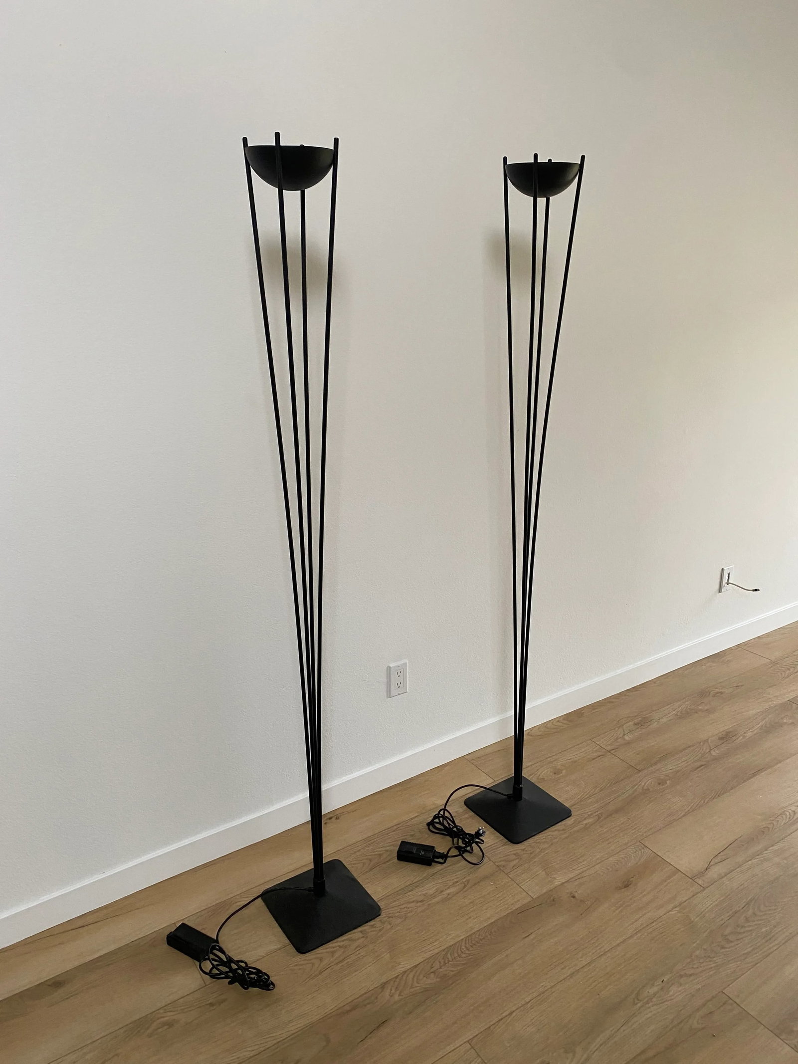 Post Modern Black Floor Lamps by Koch & Lowy - a Pair - 10