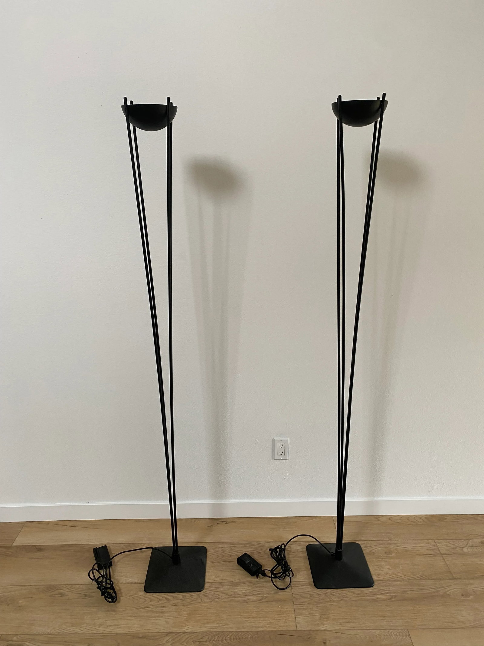 Post Modern Black Floor Lamps by Koch & Lowy - a Pair - 9