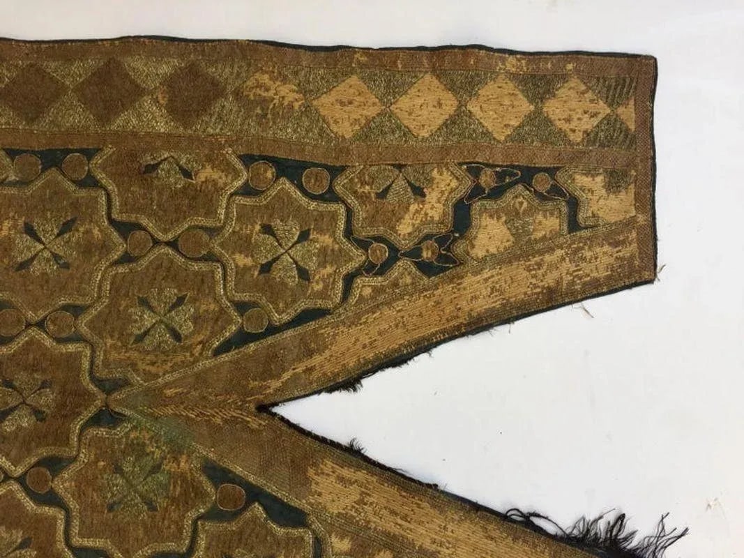 19th Century Ottoman Moorish Metallic Threads Embroidered Textile - 10