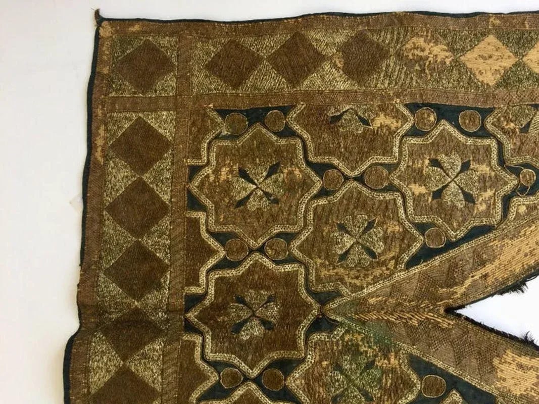 19th Century Ottoman Moorish Metallic Threads Embroidered Textile - 11