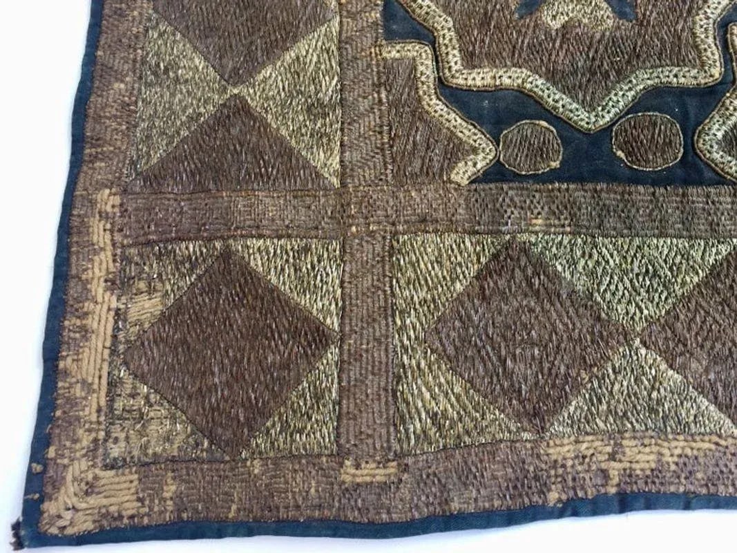 19th Century Ottoman Moorish Metallic Threads Embroidered Textile - 12