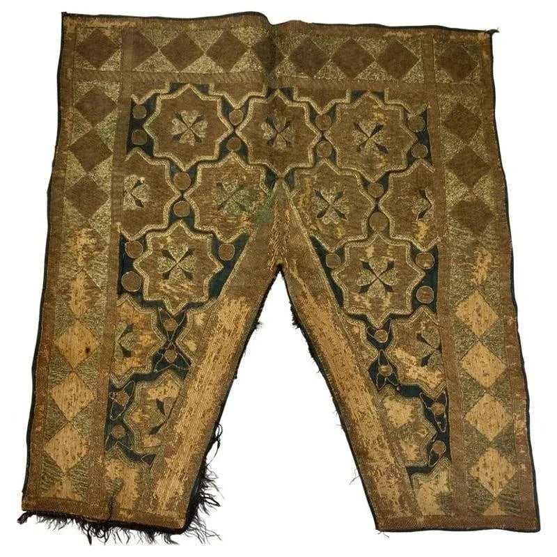 19th Century Ottoman Moorish Metallic Threads Embroidered Textile - 13