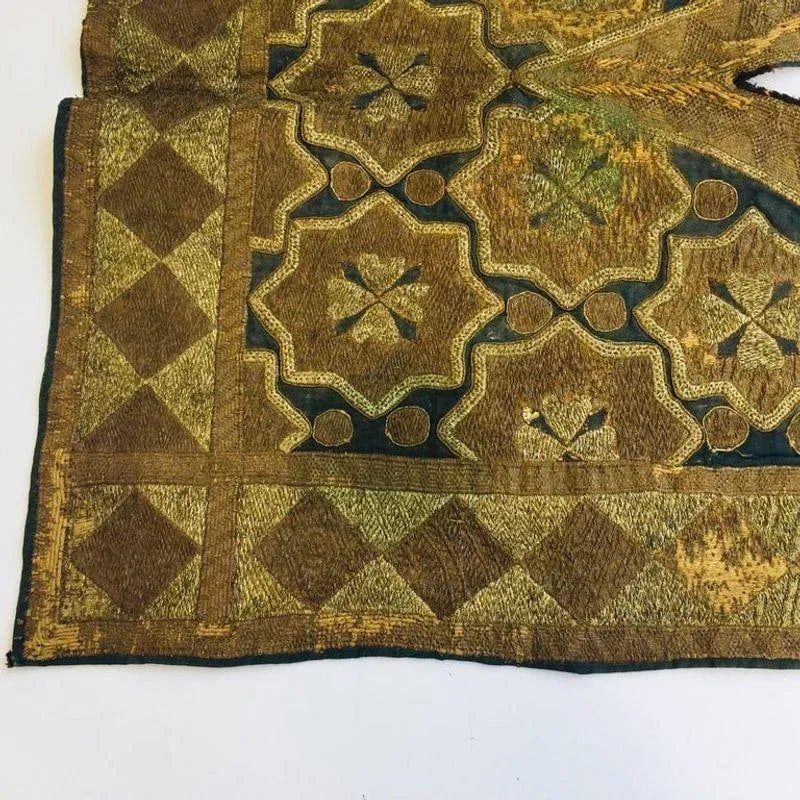 19th Century Ottoman Moorish Metallic Threads Embroidered Textile - 2
