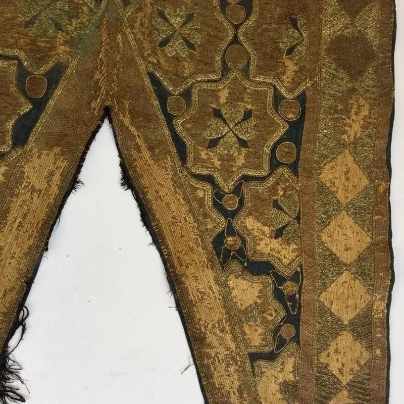 19th Century Ottoman Moorish Metallic Threads Embroidered Textile - 3