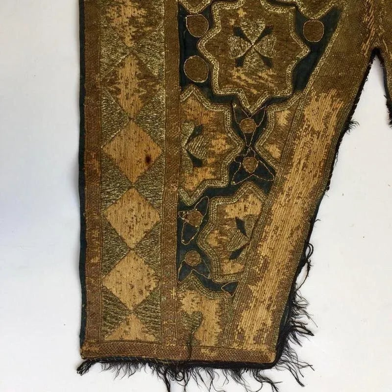 19th Century Ottoman Moorish Metallic Threads Embroidered Textile - 5