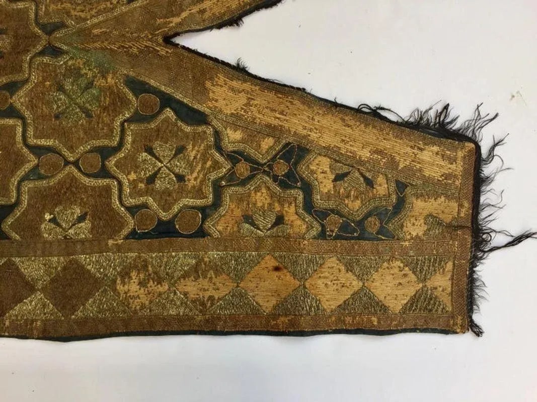 19th Century Ottoman Moorish Metallic Threads Embroidered Textile - 8