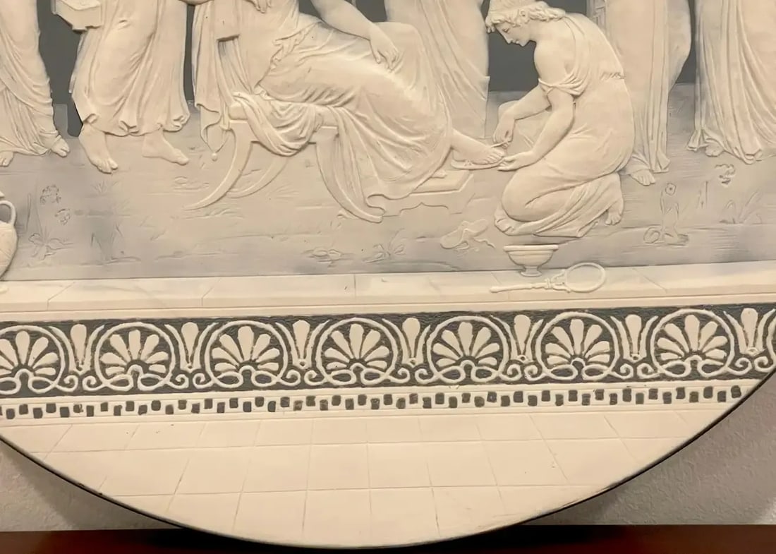Late 19th Century Jean Baptist Stahl Pate-Sur-Pate / Phanolith Neoclassical Court Scene Charger - 4