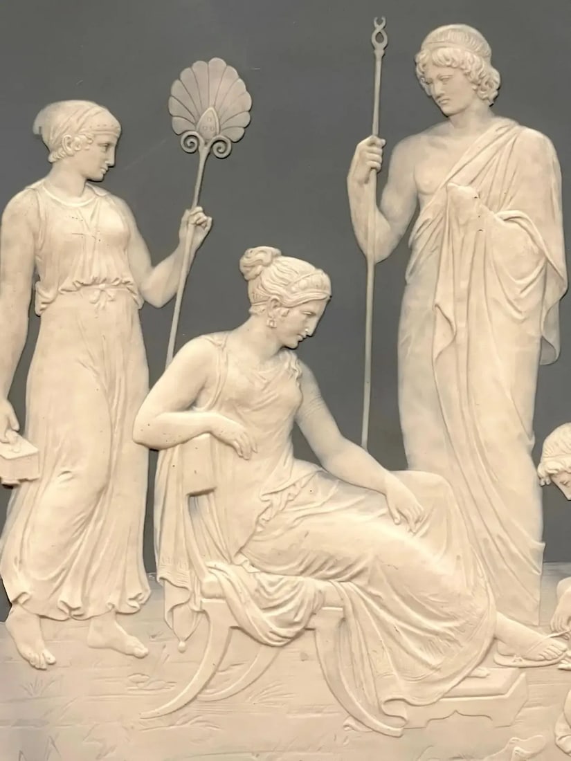 Late 19th Century Jean Baptist Stahl Pate-Sur-Pate / Phanolith Neoclassical Court Scene Charger - 5