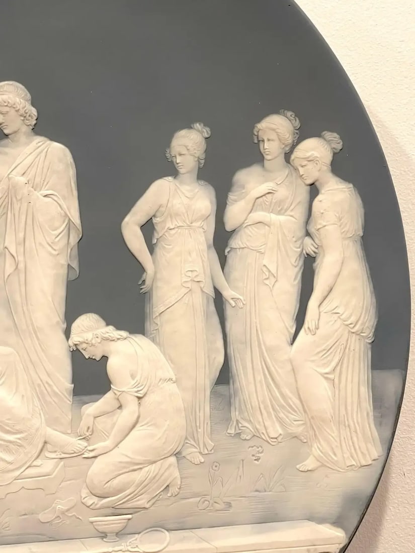 Late 19th Century Jean Baptist Stahl Pate-Sur-Pate / Phanolith Neoclassical Court Scene Charger - 7