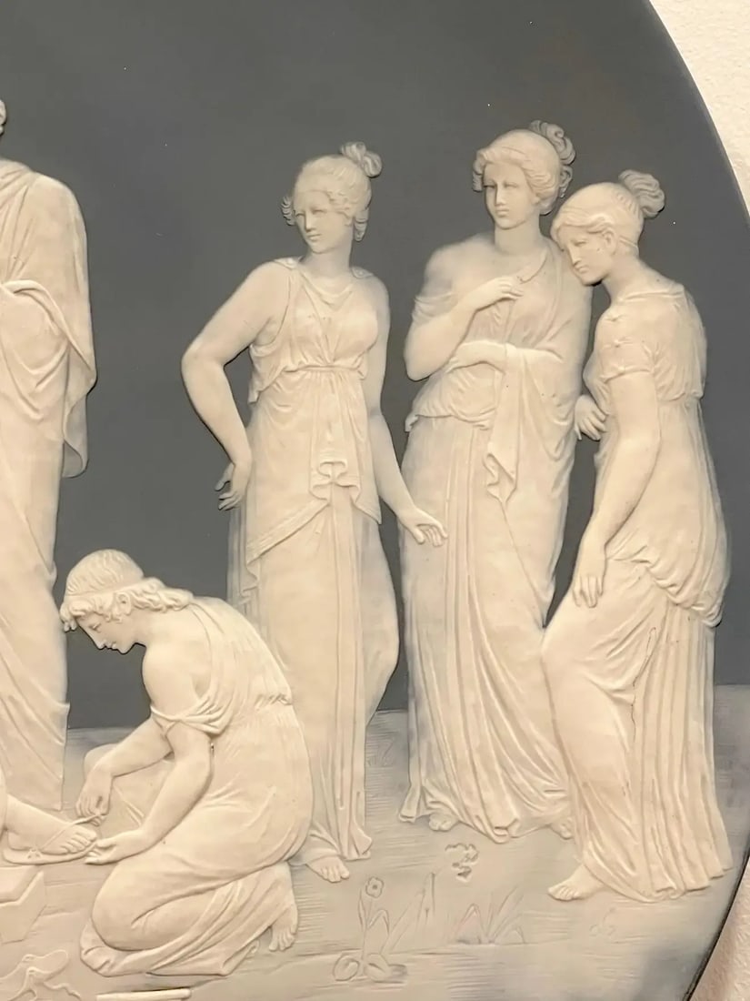 Late 19th Century Jean Baptist Stahl Pate-Sur-Pate / Phanolith Neoclassical Court Scene Charger - 8