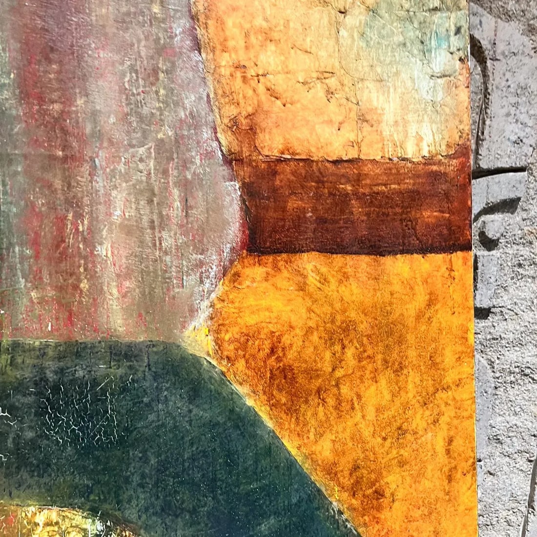 1988 Abstract Cubist Original Oil Painting on Canvas C. Martin Tschaen - 10