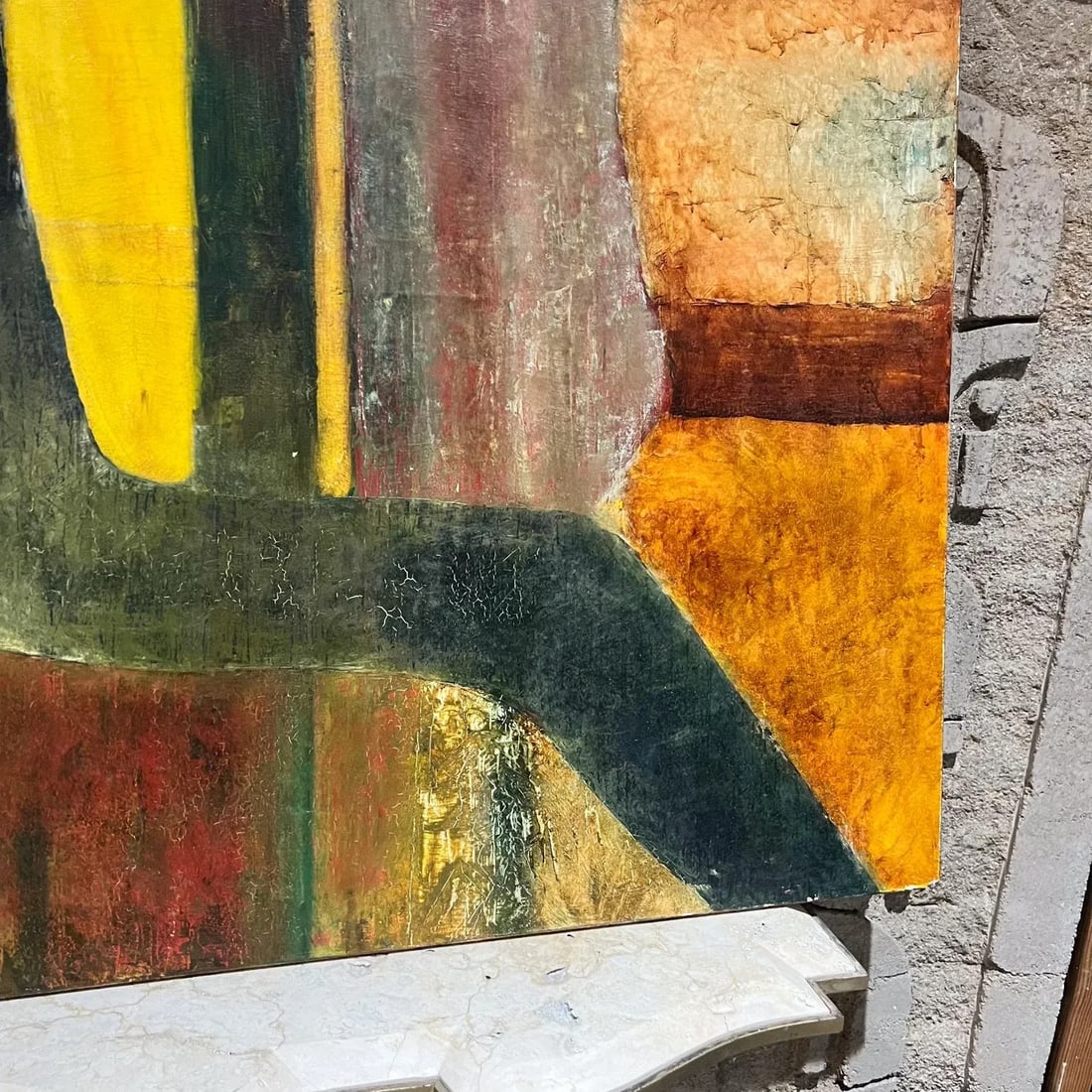 1988 Abstract Cubist Original Oil Painting on Canvas C. Martin Tschaen - 12