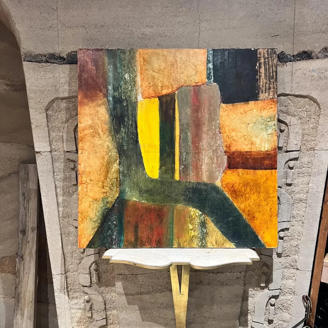 1988 Abstract Cubist Original Oil Painting on Canvas C. Martin Tschaen - 2