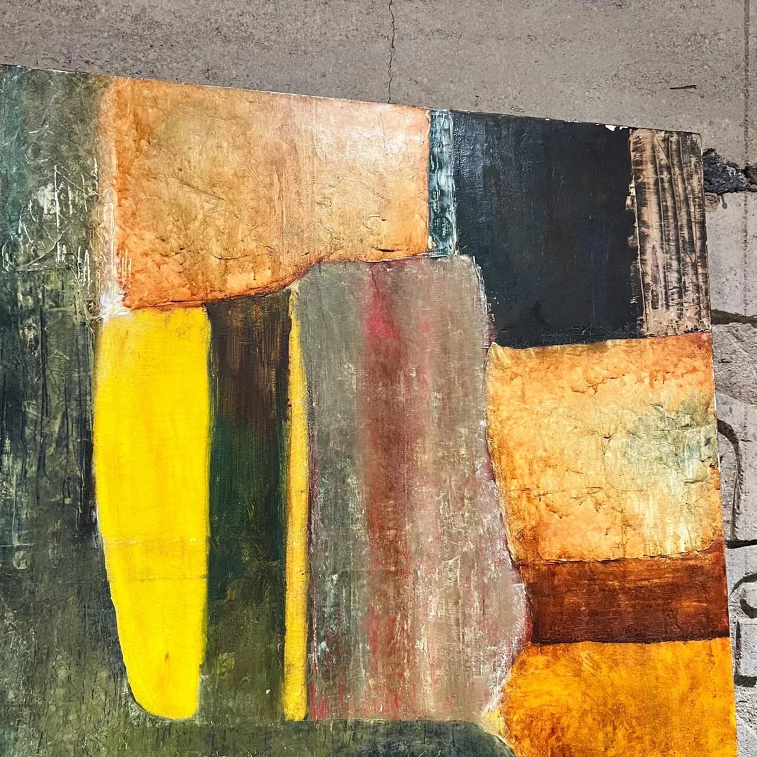 1988 Abstract Cubist Original Oil Painting on Canvas C. Martin Tschaen - 3