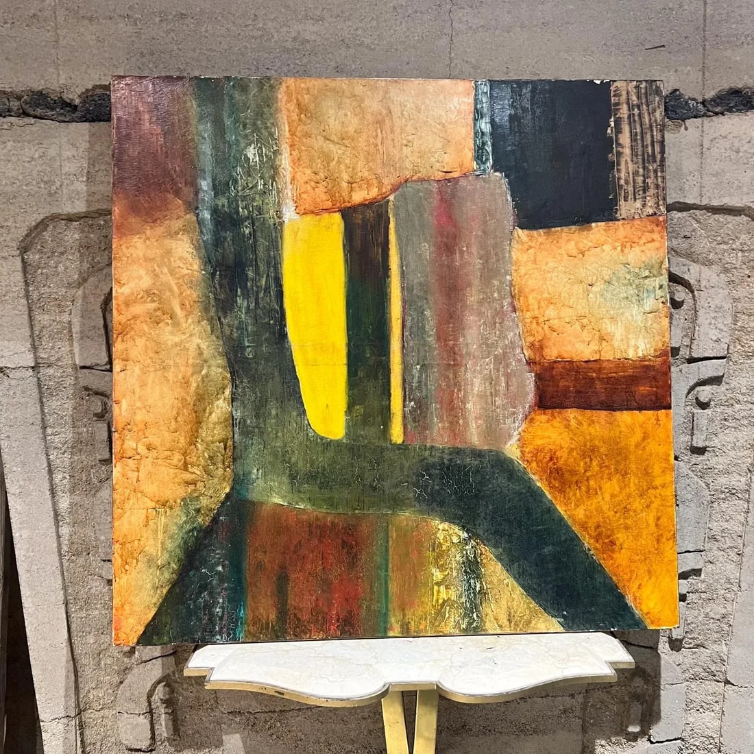 1988 Abstract Cubist Original Oil Painting on Canvas C. Martin Tschaen - 4
