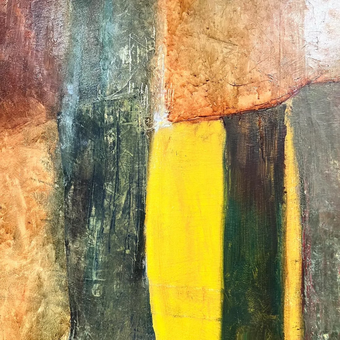 1988 Abstract Cubist Original Oil Painting on Canvas C. Martin Tschaen - 5