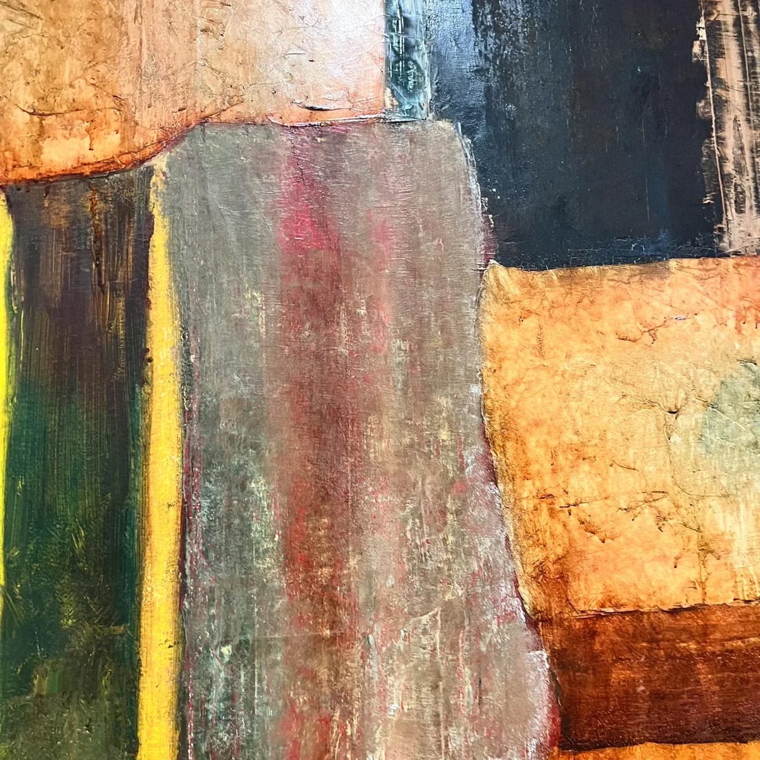 1988 Abstract Cubist Original Oil Painting on Canvas C. Martin Tschaen - 9