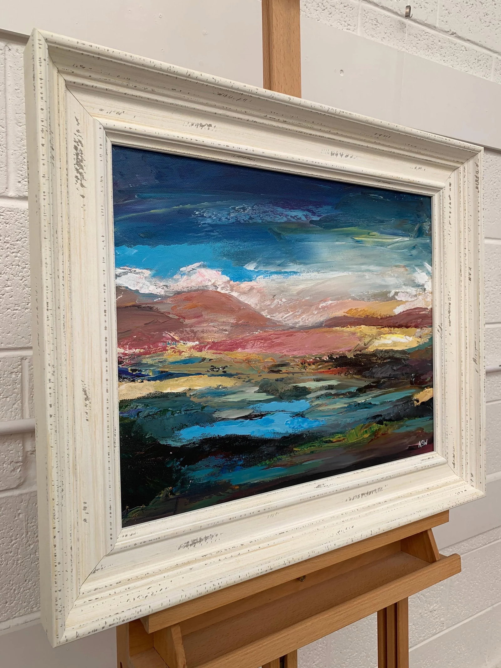 Colourful Expressive Abstract Mountain Landscape by Contemporary British Artist - 2
