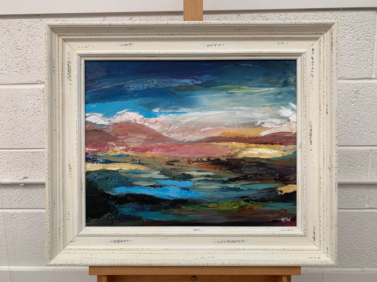 Colourful Expressive Abstract Mountain Landscape by Contemporary British Artist - 5