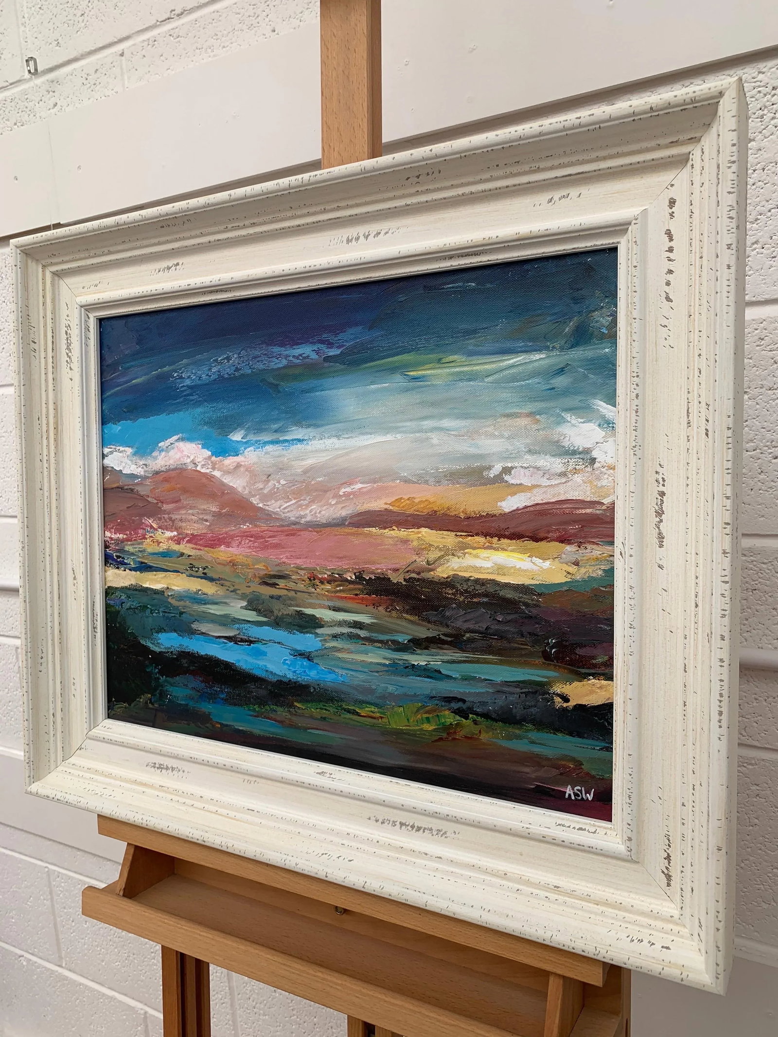Colourful Expressive Abstract Mountain Landscape by Contemporary British Artist - 6