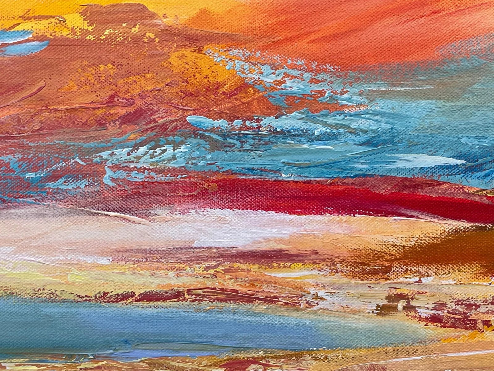 Colourful Impressionist Abstract Landscape by Contemporary British Artist - 4