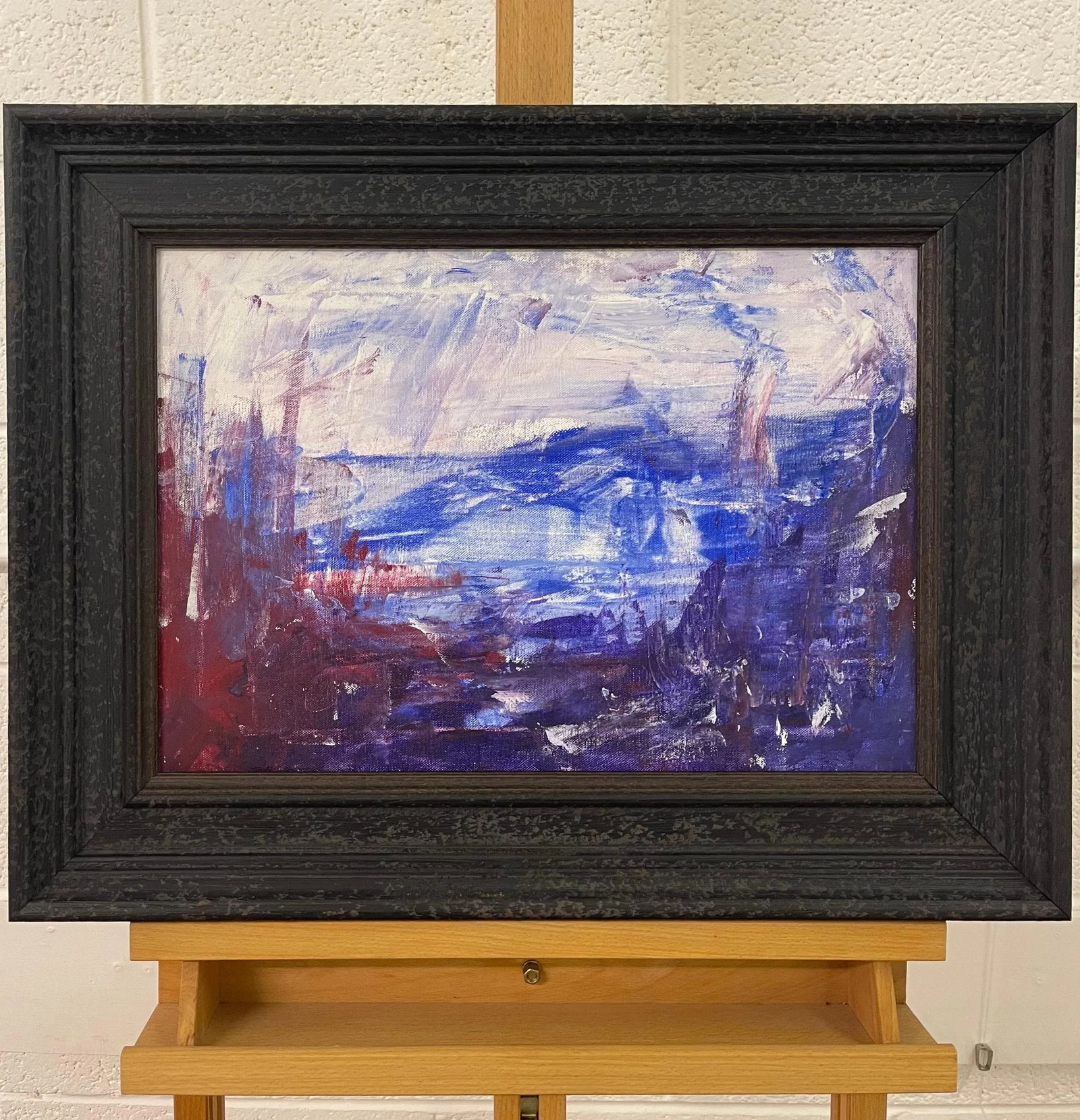 Blue Mountain Abstract Expressionist Painting by Contemporary British Artist - 3