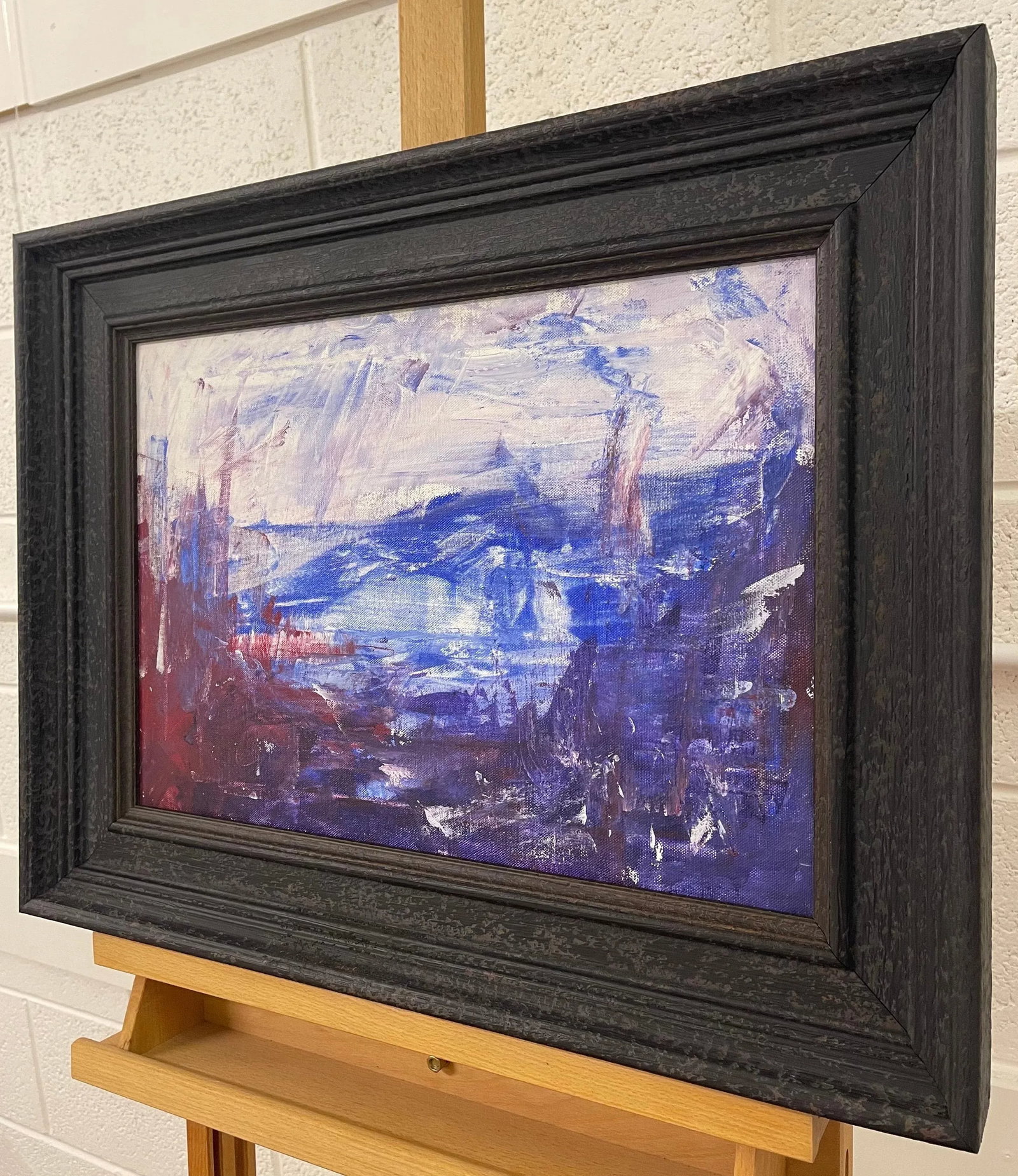 Blue Mountain Abstract Expressionist Painting by Contemporary British Artist - 4