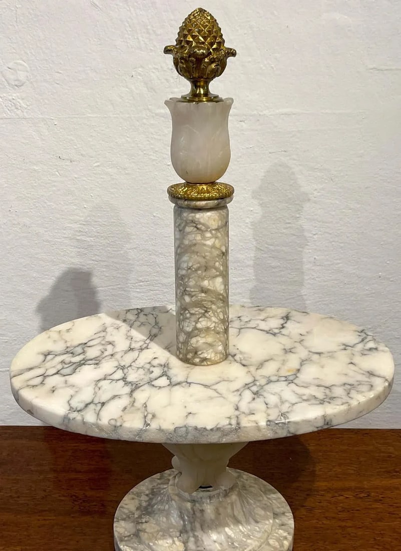 Early 20th Century Antique French Neoclassical Marble & Ormolu Pastry Centerpiece / Tazza - 7