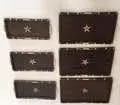 Antique Anglo-Indian Staking Wood Trays with Bone Inlays - Set of 6 - 2