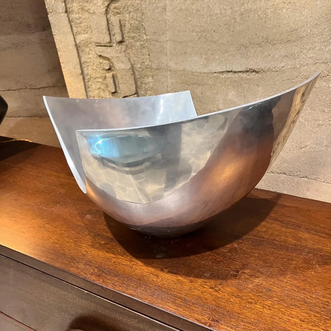1980s Michael Lax Design Sculptural Serving Bowl for Metaal - 4