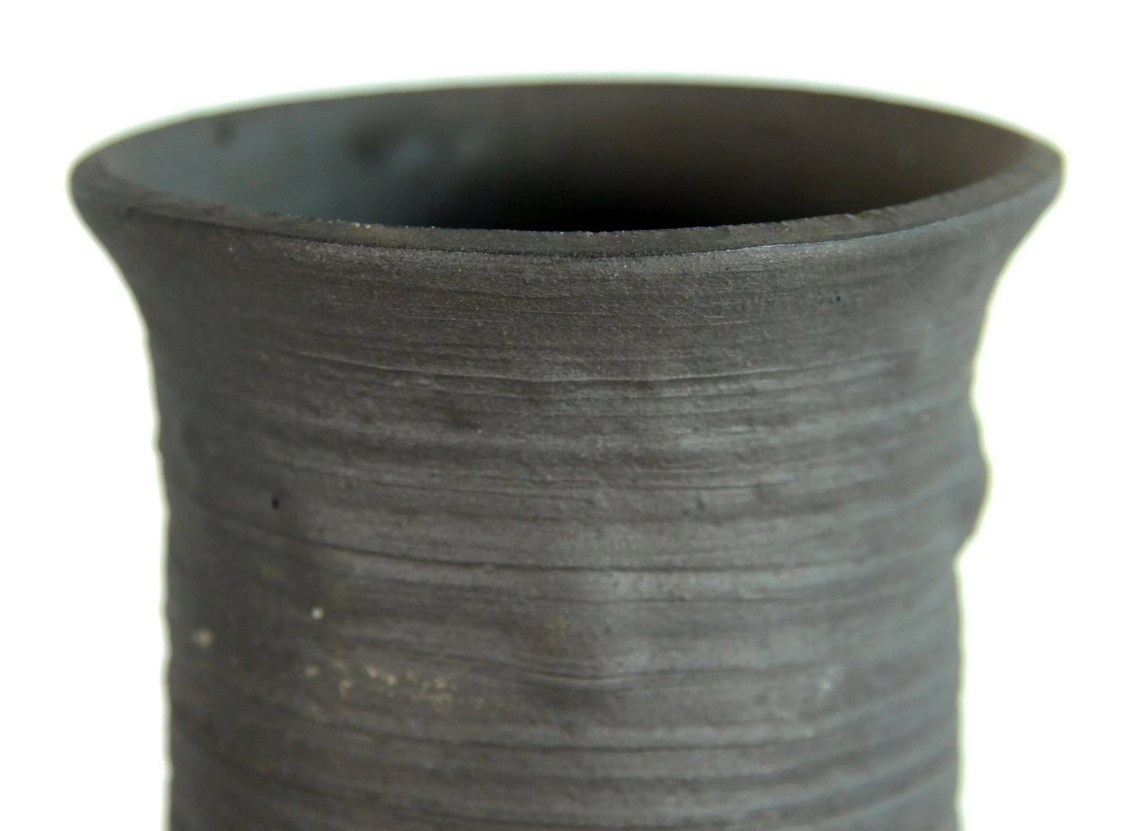 Vintage Black Mid Century Brutalist Ceramic Art Pottery Vase - 3