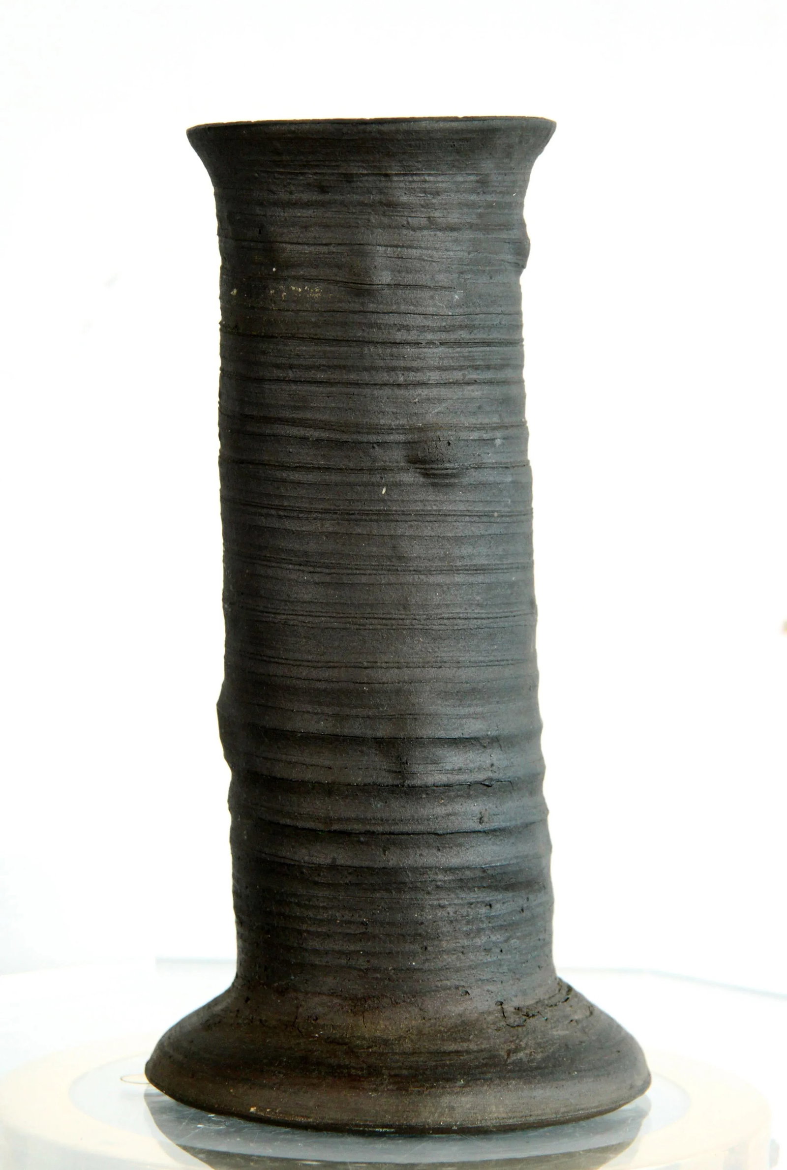 Vintage Black Mid Century Brutalist Ceramic Art Pottery Vase - 4