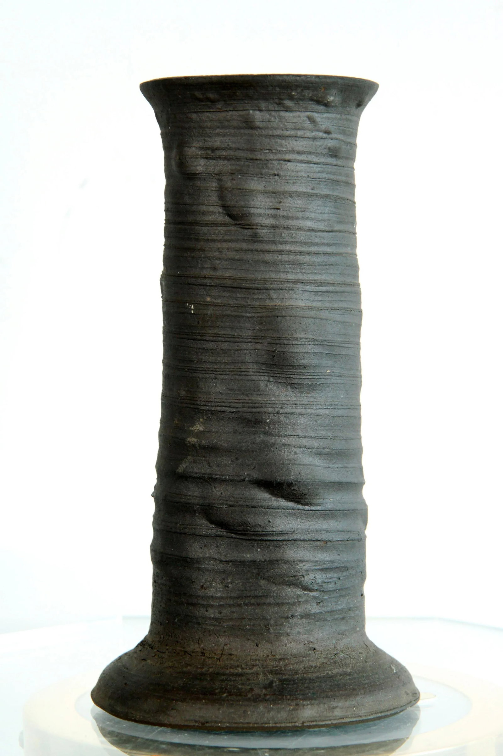 Vintage Black Mid Century Brutalist Ceramic Art Pottery Vase - 7
