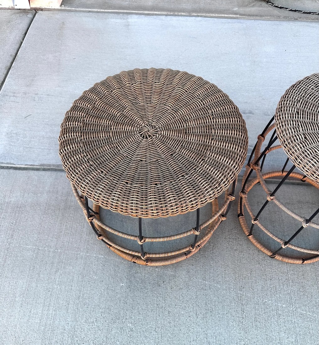 West Elm Style Set of Outdoor Side Tables - 4