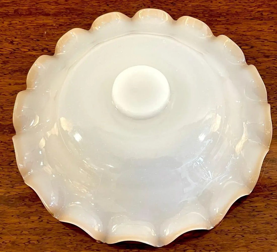 19th Century French Gilt White Opaline Compote / Tazza - 6