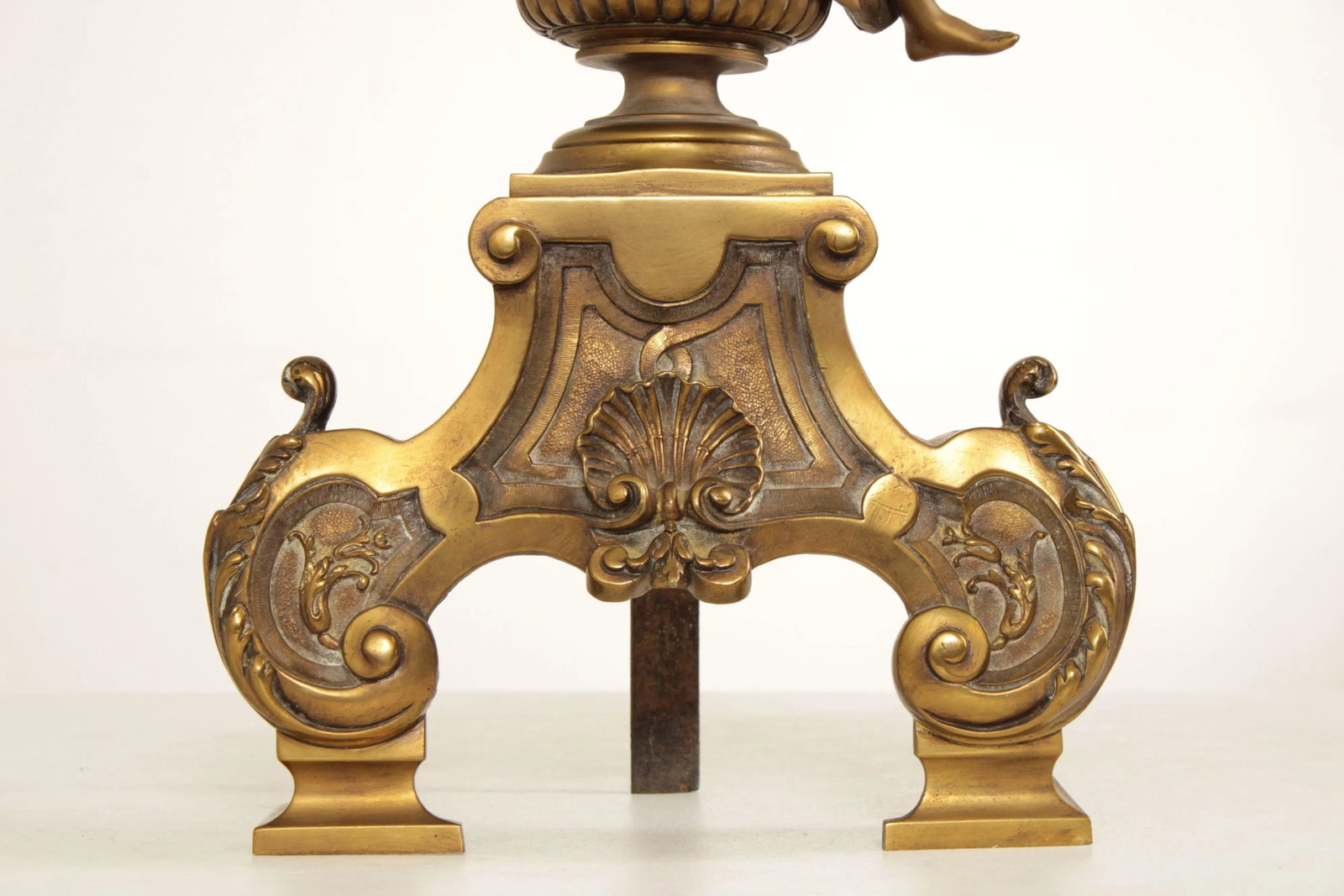 Antique 19th Century French Neoclassical Brass Chenets - A Pair - 12
