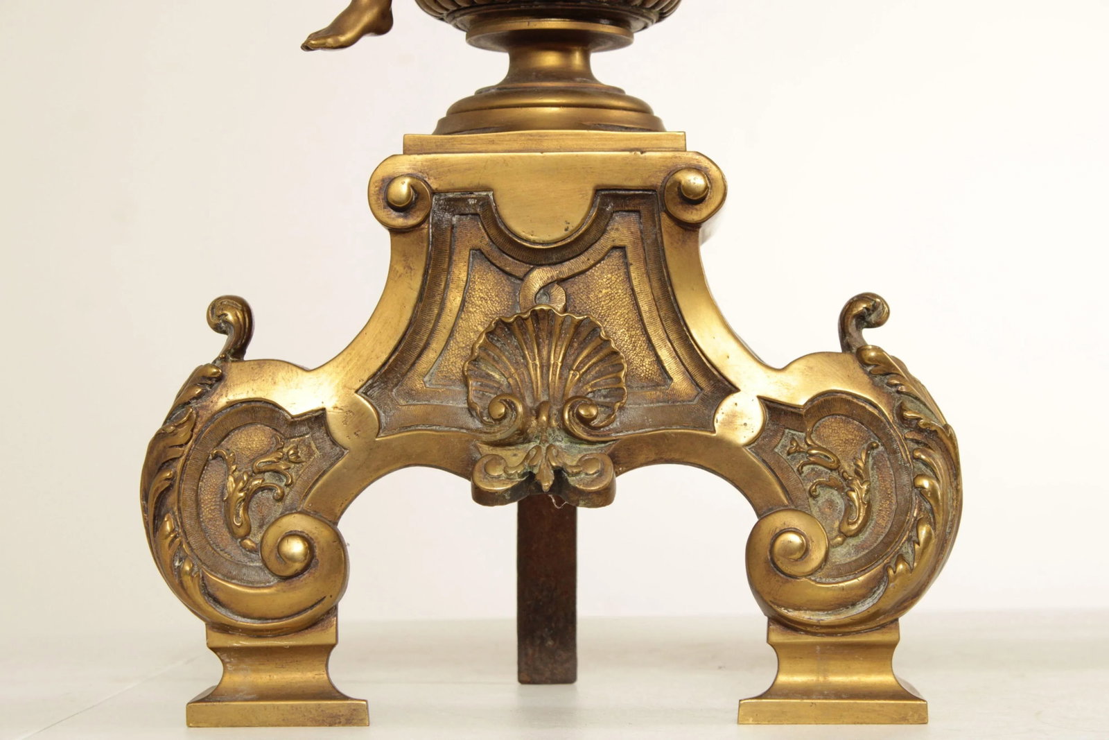 Antique 19th Century French Neoclassical Brass Chenets - A Pair - 9