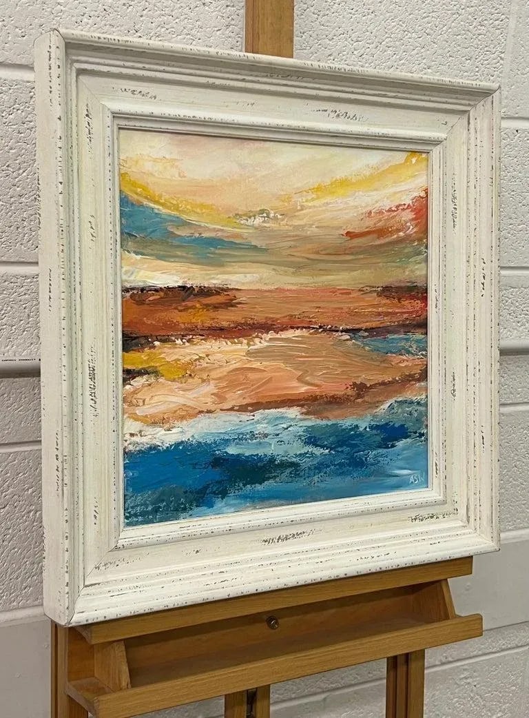 Expressive Abstract Seascape Landscape Painting by Contemporary British Artist - 10