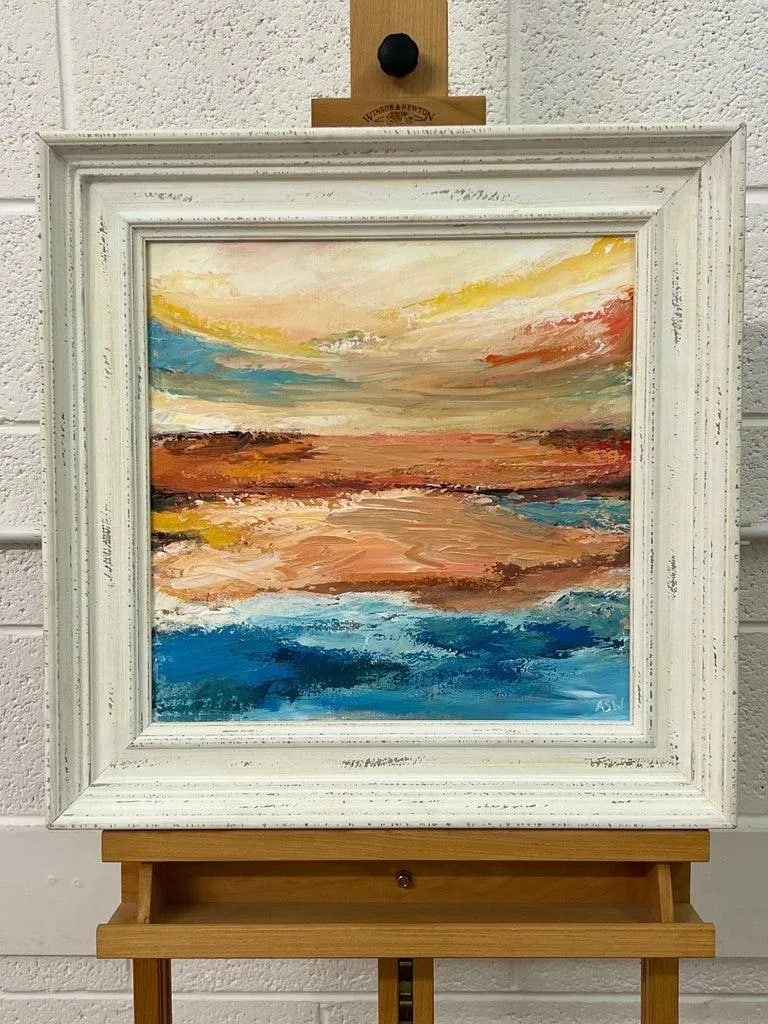 Expressive Abstract Seascape Landscape Painting by Contemporary British Artist - 11