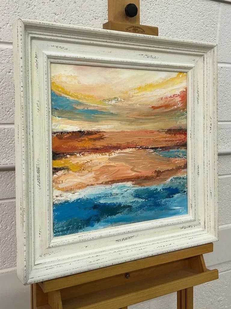Expressive Abstract Seascape Landscape Painting by Contemporary British Artist - 2