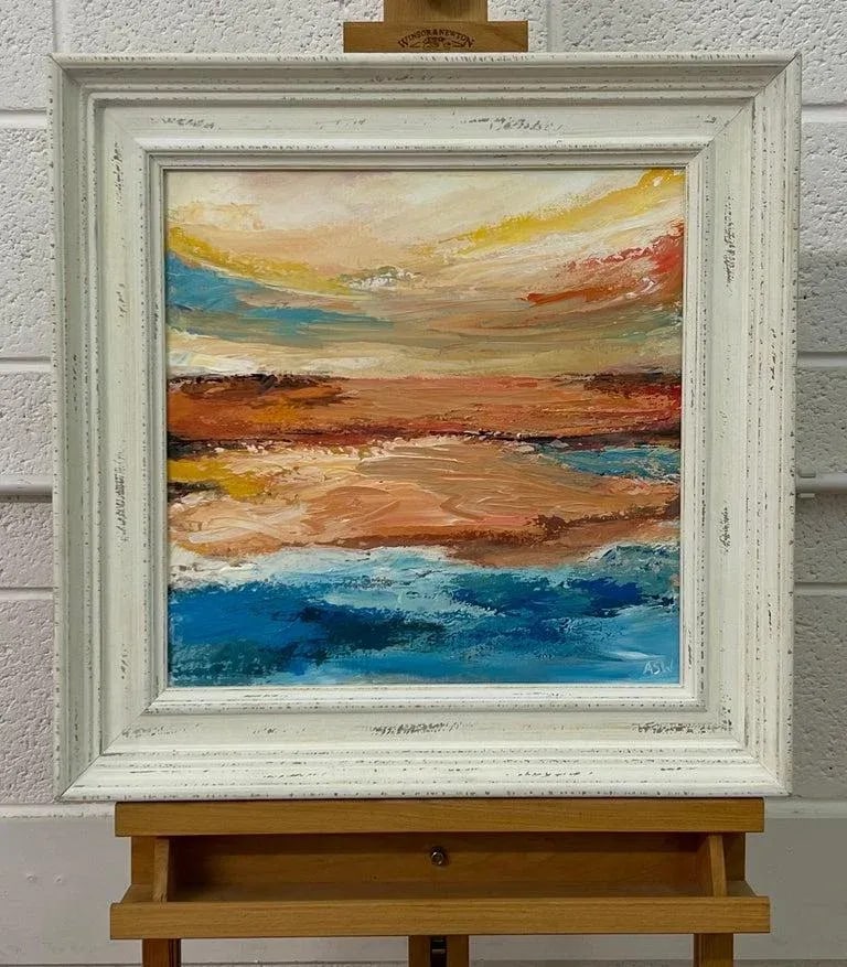 Expressive Abstract Seascape Landscape Painting by Contemporary British Artist - 3