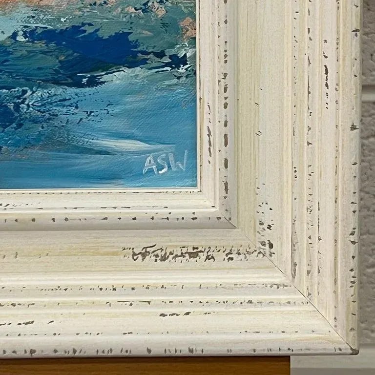 Expressive Abstract Seascape Landscape Painting by Contemporary British Artist - 5