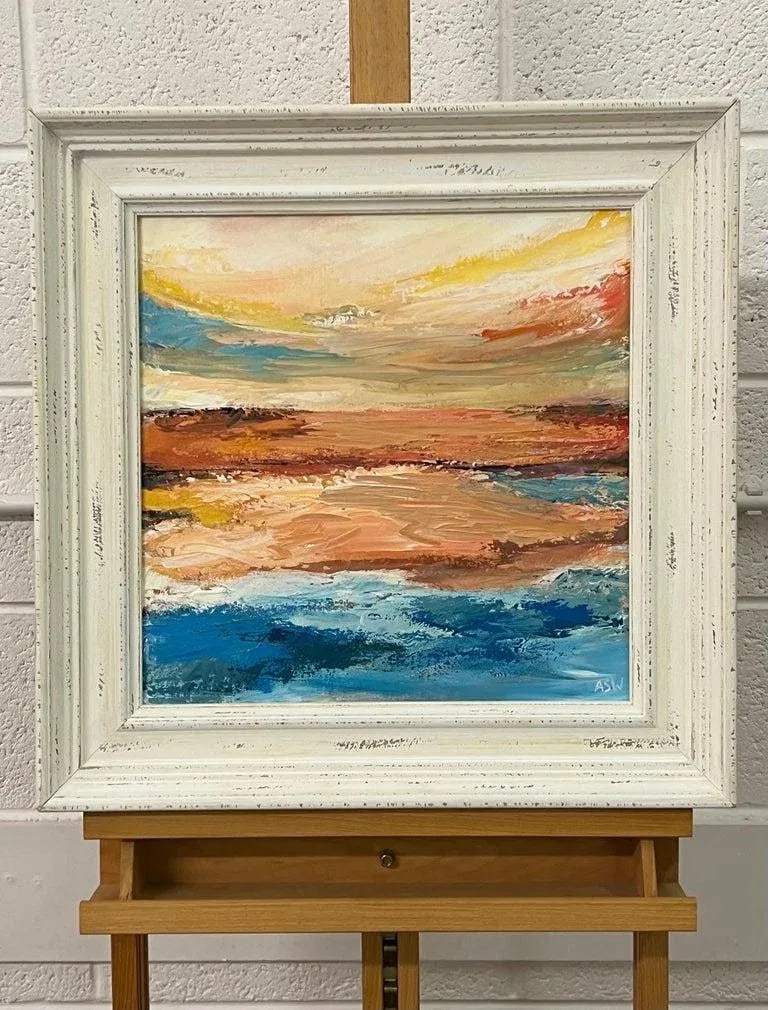Expressive Abstract Seascape Landscape Painting by Contemporary British Artist - 7